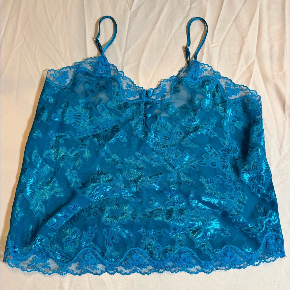 ✨️Blue Lace-Trim Camisole - Women's Intimates✨️